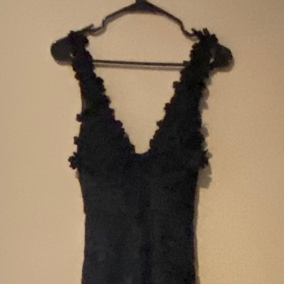 Gamba Paris Black Lace Floral Dress - Picture 4 of 8